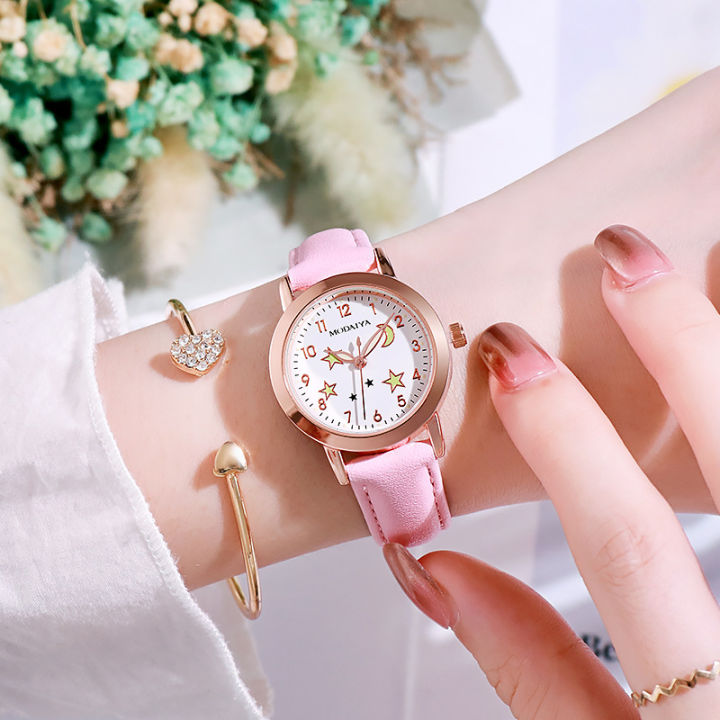 Qingwen  Digital Watch Women's Korean-Style Simple Girl Girls' Waterproof Middle School Student Love Girl XINGX Luminous Watch