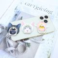 Anime Lazy Brackets Star Moon Black White Cat Mobile Phone Holder Universal Cell Phone Finger Ring Bracket Pad Back Sticker. 