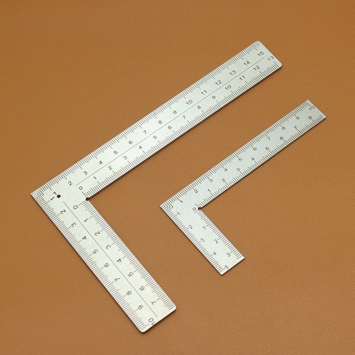 Mini L Square Ruler Measuring Layout Tool Stainless Steel Square 90 Turning Ruler Precision For Building Framing Gauges