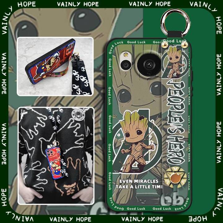 Cute Back Cover Phone Case For Sharp Aquos Sense7 plus Waterproof Phone Holder protective Cartoon Silicone Anti-dust