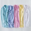 100% cotton oxford men long sleeve shirt. 