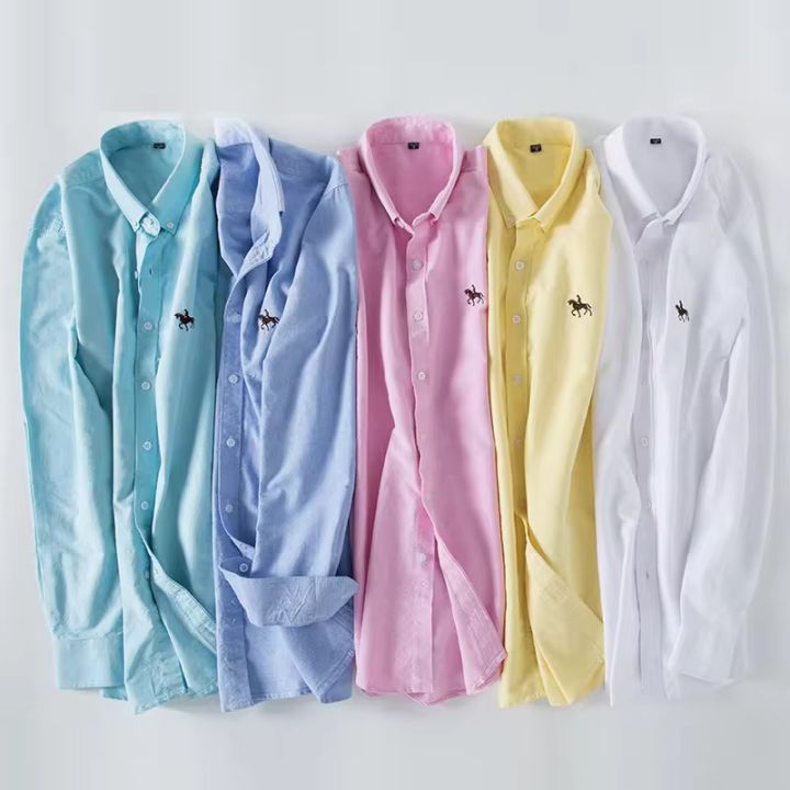 100%25%20cotton%20oxford%20men%20long%20sleeve%20shirt%20-%20Image%202