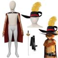 Puss Cosplay in Boots Cosplay Costume Cloak Hat Roleplay Fantasia Disguise Kids Children Boys Girls Halloween Belt. 
