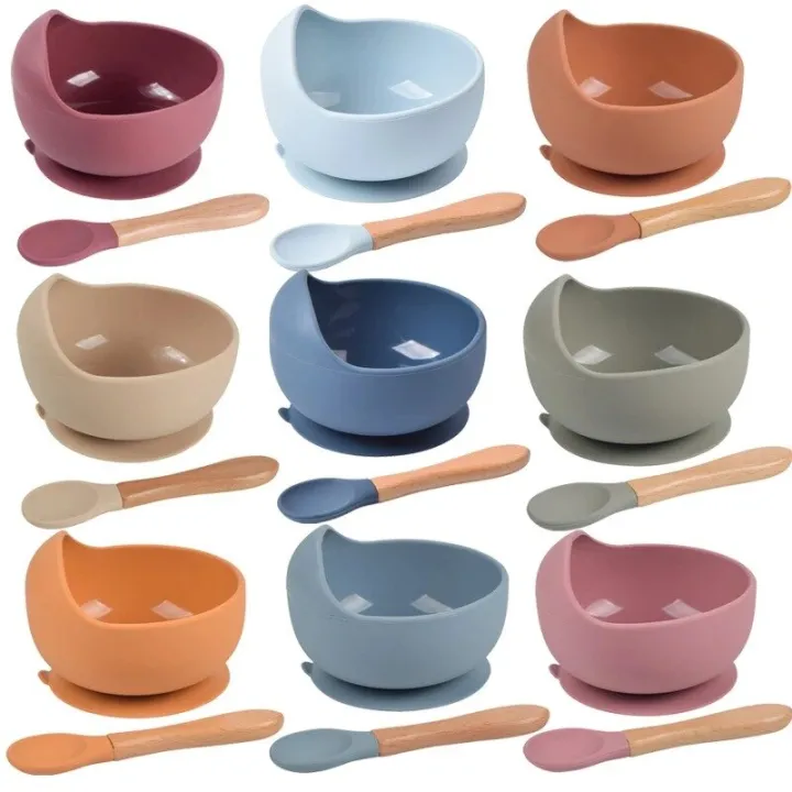 Food%20Grade%20Silicone%20Baby%20Feeding%20Bowl%20Set%20Solid%20Color%20Waterproof%20Kids%20Feeding%20Bowl%20with%20Spoon%20Children%20Tableware%20Dinnerware%20Set%20-%20Image%204