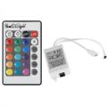 RGB LED Light Control Box w/ IR 24-Key Remote Control (DC 12V). 