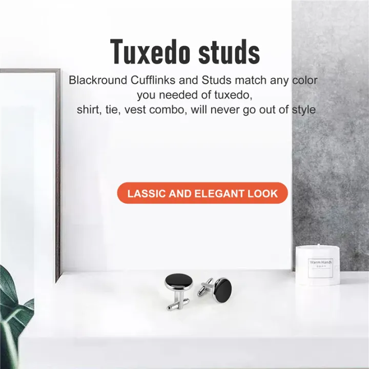Cufflinks%20and%20Studs%20Set%20for%20Tuxedo%20Shirts%202%20Cufflinks%20and%206%20Studs%20-%20Image%203