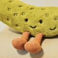 Cute Plush Pickled Cucumber Toy with Legs Soft Pickled Plush Toy Kawaii Green Cartoon Doll Children's Room Decoration. 