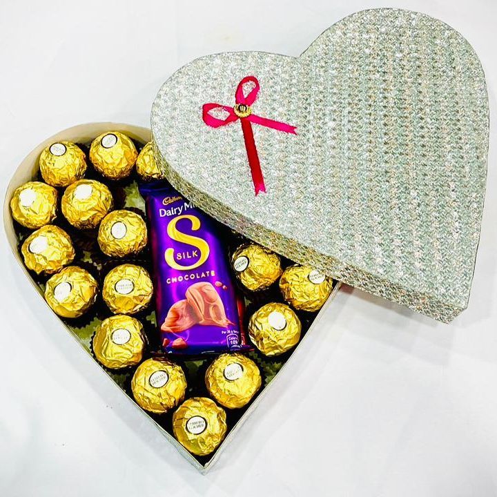 Ferrero Rocher Cadbury Silk Fruit And Nut Premium Chocolate Gift Hamper ...