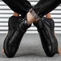【ALLGOOD】Men Leather Boots New Martin Boots Shoes High Top Shoes Shoes for Men Casual Trend Ankle Boots Loafers Boot. 