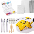Magic Puffy Paint,3D Drawing Magic Canvas Sponge Art Supplies DIY Draw Paper Pens (Rectangular). 