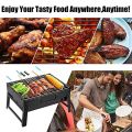 Barbecue Charcoal Grill Folding Lightweight Desktop BBQ Barbecue Grill for Camping Garden Outdoor Travel Summer Picnic Cooking Traveling Home Use Barbecue Tandoori Chicken Griller Carbon Steel. 