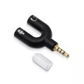 3.5mm Splitter Stereo Plug U-shape Stereo Audio Mic & Headphone Earphone Splitter Adapters for Smartphone MP3 MP4 Player. 