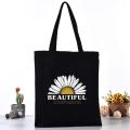Contemporary Crossbody Bag Quirky Hand-carried Bag Printed Tote Bag Casual Shopping Bag Daisy Print Handbag. 