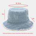 New Retro Ripped Denim Sunbonnet Women‘s Summer Bucket Hat Fisherman Hat Sunscreen Sun Protection Hat Unisex Panama Cap. 