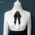Bow Tie for Women Necktie with Long Ribbon Formal Adjustable Length Girls Brooch Pin Bowties for Party Suit Wedding Shirt Graduation. 