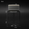 15ml-100ml Empty Refillable PET Transparent Plastic Jar Bottle Travel Cosmetic Container Pot Holder Case Plastic Screw Lid. 