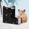 Hamster Water Bottle Holder Food Bowls Household for Ferret Kitten Rabbit Black. 