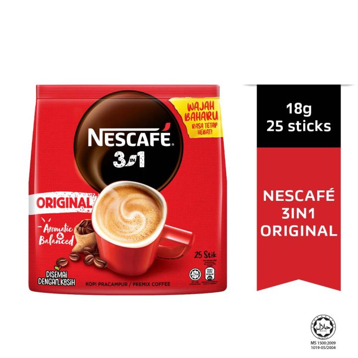 Nescafe Oriiginal 3 In 1 Premix Coffee 25 Sticks