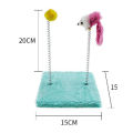 Cat Spring Toy Creative Cat Kitten Training Toys Cat Scratching Toy Funny Kitten Mouse Toy Kitten Interactive Toy Spring Board Toy. 