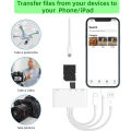 OTG USB Camera Multimemory Adapter for Micro-SD TF Card Reader Kit for iPhone iPad for Apple 13 Converter. 