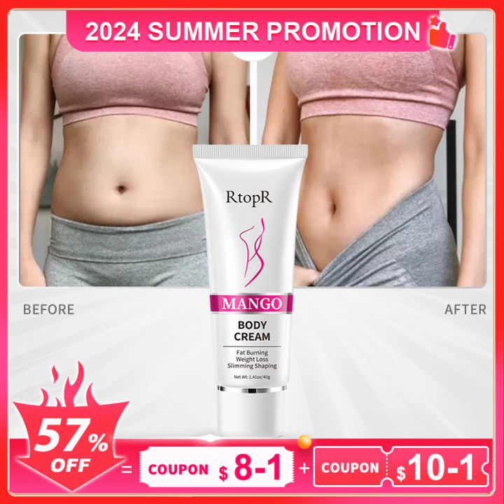 RtopR Mango Slimming Cream Effective For Burning Body Fat Losing WeightAnti Cellulite Weight Promotes Create Beautiful Curve 40g