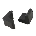Rubber L Shaped Angle Iron Foot Pads Covers 10 Pcs Black. 