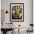 Art Print Wall Poster Wall Pictures Painting Wall Art for Bedroom Living Room Home Decor Frame Include  Women and Men Selling Fish Segar Painting Framed Lithograph 41cm x 54.9cm. 