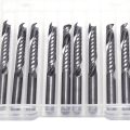10Pcs Cnc Router Bits 3.175 X 22Mm Single Flute Spiral Carbide. 