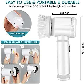 5in1%20Rechargeable%20Magic%20Brush%20Handheld%20Scrubber%20360%20Degree%20Rotate%20with%203%20Replaceable%20Multipurpose%20Brush%20Heads%20Kitchen%20Dishwashing%20Sponge%20Electric%20Cleaning%20Brush%20-%20Image%202