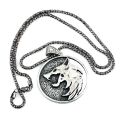 【Top mobile Store】New Arrival Gothic Fashion Witcher Wizard Pendant Necklace Men Wolf Head Jewelry. 