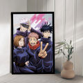 A4 Sized Poster Jujutsu Kaisen Japanese Anime Manga Wall Posters PVC Framed Wall Decors. 
