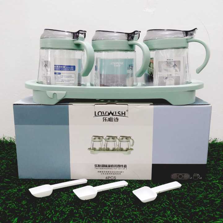 Lovwish%20Glass%20Jar%20Tray%20&%20Seasoning%20Pot%20Set%204Pcs%20Kitchen%20Coarse%20Cereals%20Storage%20Jar%20Canister%20Dispenser%20With%20Spice%20Jar%20Set%20Korean%20Style%20Cat's%20Paw%20Glass%20Sealed%20Can%20Large%20Capacity%20-%20Image%207