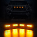4PCS Car LED Front Grill Lights External Grill Lamp Smoke Amber Light Replacement Car Accessories. 