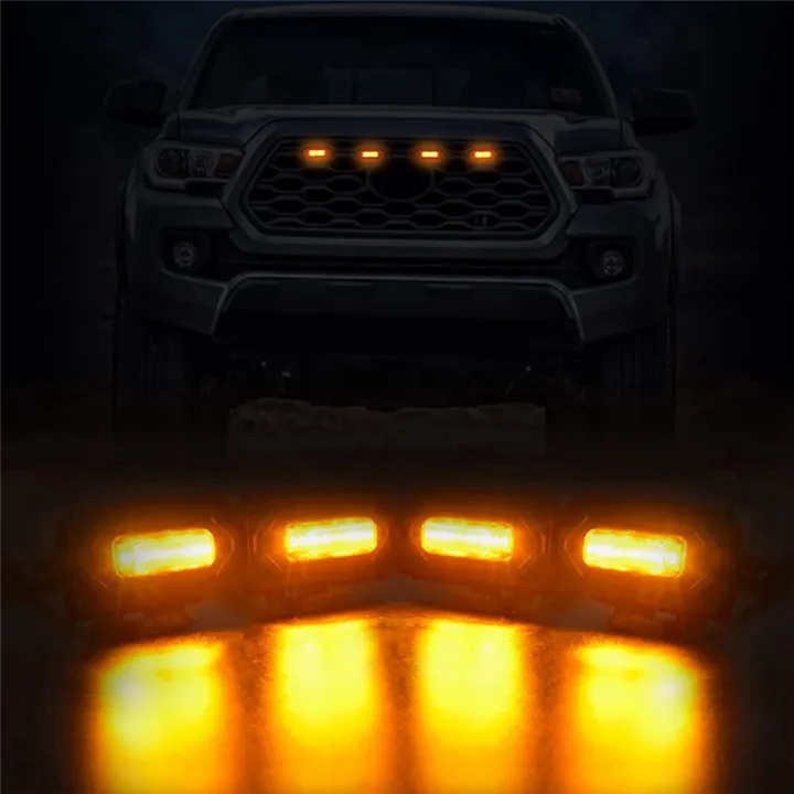 4PCS%20Car%20LED%20Front%20Grill%20Lights%20External%20Grill%20Lamp%20Smoke%20Amber%20Light%20Replacement%20Car%20Accessories%20-%20Image%204