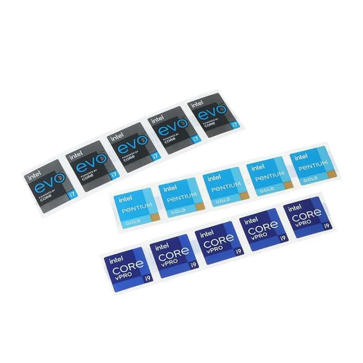 2pcs Intel Core i3, i5, i7, i9 Decoration DIY Sticker Label Tag For Laptop, Desktop, Gaming Computers