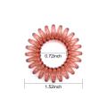 4 Pcs/Box Telephone Wire Elastic Hair Rubber Bands Transparent Spiral Hair Ties Rings Gum for Women Girls Hair Accessories. 