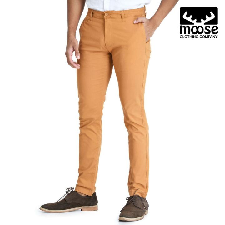 Moose Men’s Slim Fit Chino Pant - Plot Brown