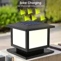 Auoyo Outdoor Pillar Lights Solar Charging IP65 Waterproof Column Lamp For Courtyard Fence Column Post Lights Courtyard Lamp Headlight Pillar Fence Post Garden lights 2 Colors. 