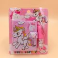Kawaii Unicorn Set 1 Notebook+1 Ballpoint Pen Writing Diary Book Kids Gift Stationery Student Rewarding School Office Supply. 