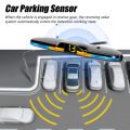 Car Parking Sensor Rear Reversing Radars System with 4 Parking Sensors Distance Detection LED Light Distance Display Warning Buzzer. 
