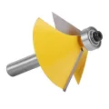 LKPCIGCXM 2Pc 8mm Shank Large 45 Degree Chamfer&Bevel Edging Router Bit Wood Cutting Tool Woodworking Router Bits. 