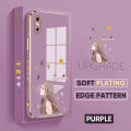 TA for iPhone X XS Back Cover + Free Lanyard Charming Girl Luxury 6D Plating Case Side Pattern Soft Silicone Square Phone Cases for Girls. 