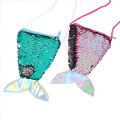 Yfashion Kids Coin Purse Children's Crossbody Small Bag Fish Tail Design Sequins Hanging Rope Coin Bag As Perfect Gift. 