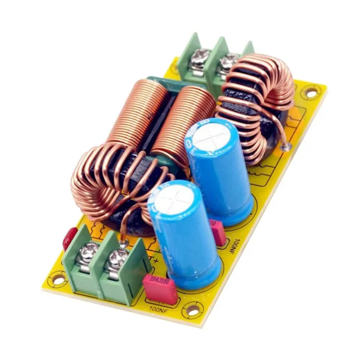 Puooifrty 1 Stück DC LC Tiefpassfilter elektromagnetische Störungen DC Schaltleistung EMV 12V 24V 20A