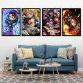 A4 Sized Poster Demon Slayer Japanese Anime Manga Wall Posters PVC Framed Wall Decors. 