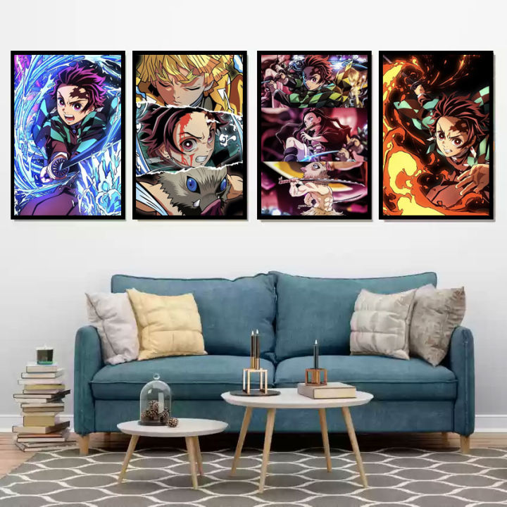 A4%20Sized%20Poster%20Demon%20Slayer%20Japanese%20Anime%20Manga%20Wall%20Posters%20PVC%20Framed%20Wall%20Decors%20-%20Image%203
