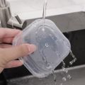 Portable Reusable Plastic Transparent Food Organizer with Cover Fridge Vegetable Fresh Keeping Storage Box Home Fruits Grains Sorting Container. 