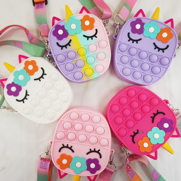 Silicone Coin Purse Cartoon Bag Cute All-Match Bag Foreign Trade Popular Style Deratization Crossbody Children's Bags Korean Style Mini Card Holder