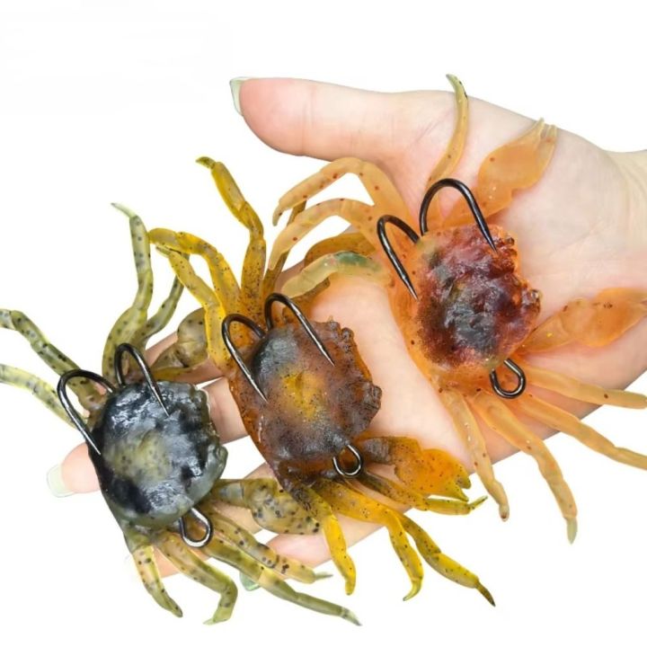 2PCS%20Durable%20Silicone%20Simulation%20Rubber%20Crab%20Soft%20With%20Double%20Hook%20Sea%20Fishing%20Bait%20Brown%20Green%20Orange%20Fishing%20Lures%20Fishing%20-%20Image%205