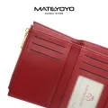 MATEYOYO Women Wallet Simple Pure Color Wallet Fashion Purse Money Bag Multifunctional Clutch Wallet PU Leather Card Wallet Zipper Co-in Pocket. 